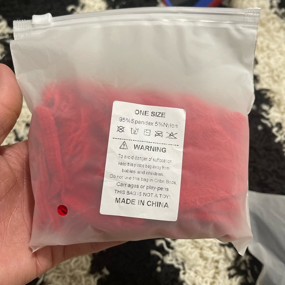 NWT Women’s One Size Very Sexy Lingerie Set With Lace Embroidered In Bright Red - Picture 7 of 7